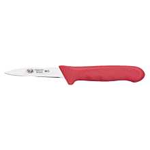 Winco KWP-30R Stal 3-1/4" Paring Knife with Red Polypropylene Handle, 2-Pack