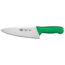 Winco KWP-80G Stal 8" Chef's Knife with Green Handle