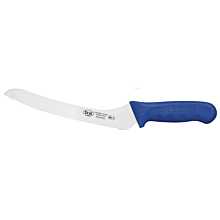 Winco KWP-92U 9" Offset Bread Knife with Blue Handle
