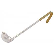 Winco LDCN-3 3 oz Prime One-Piece Stainless Steel Ladle with Tan Handle