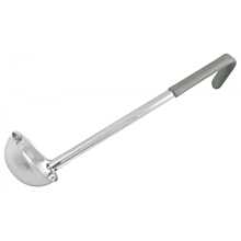 Winco LDCN-4 4 oz Prime One-Piece Stainless Steel Ladle with Gray Handle