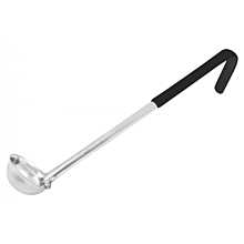 Winco LDCN-6K 6 oz Prime One-Piece Stainless Steel Ladle with Black Handle