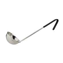 Winco LDCN-8K8 oz Prime One-Piece Stainless Steel Ladle with Black Handle