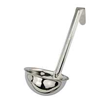 Winco LDI-60SH 6 oz Stainless Steel One-Piece Short Handle Ladle