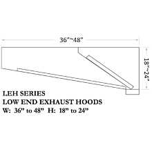 Global LEH-48 48" Low End Exhaust Hood