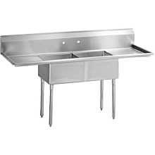  2 Compartment Sinks with 15