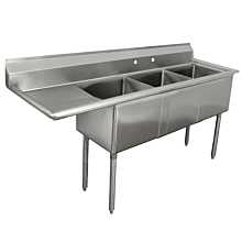 3 Compartment Sinks with 20