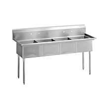  4 Compartment Sink with 24