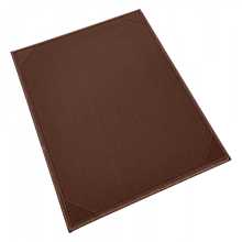 Winco LMS-811BN Brown Leatherette Single Panel Menu Cover