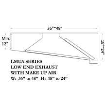 Global LMUA-120 120" Low End Exhaust with Make Up Air Hood