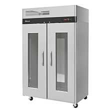 Turbo Air M3H47-2-G M3 Series 52" Reach-In Two-Section Glass Door Heated Cabinet - 43 Cu. Ft.