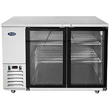 Atosa MBB48GGR 48" Back Bar Cabinet Cooler,Two Section,Two Glass Doors,115V