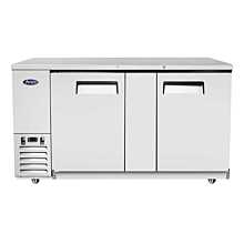 Atosa MBB69GR 68" 2-Door Stainless Steel Back Bar Refrigerator