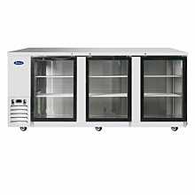 Atosa MBB90GGR 89" Back Bar Cabinet Cooler,Three Section,Three Glass Doors,115V
