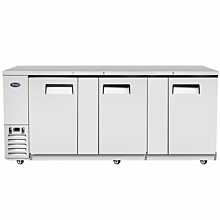 Atosa MBB90GR 89" 3-Door Stainless Steel Back Bar Refrigerator