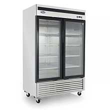 Atosa MCF8707GR 54" 2 Glass Door Reach-In Refrigerator