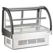 Marchia MDC36 36” Drop-In Countertop Refrigerated Curved Glass Bakery Display Case with LED Lighting