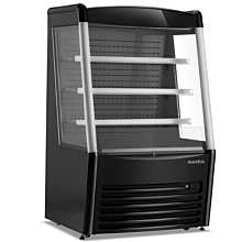 Marchia MDS390 36 inch Open Air Cooler, Grab and Go Refrigerator, 36 inch Black Vertical Air Curtain Merchandiser