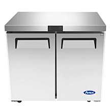 Atosa MGF36RGR 36" Undercounter Refrigerator With Rear-Mounted Self-Contained Refrigeration , 2 hinged solid doors  