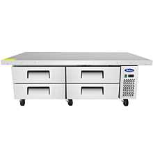 Atosa MGF8454GR 76" 4 Drawer Refrigerated Chef Base, Extended Top