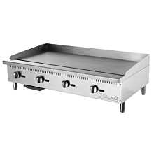 Migali C-G48T 48" Gas Countertop Griddle with Thermostatic Controls - 100,000 BTU