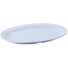 Winco MMPO-118W White Oval Melamine Platter