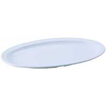 Winco MMPO-138W White Oval Melamine Platter