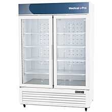 Migali Scientific MP-44RM-HC 54" Medical+Pro Series White Two Glass Swing Door Medical Grade Refrigerator - 44 Cu. Ft.