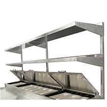 Atosa MROS-44P 44" Stainess Steel Double Tier Overshelf for Pizza Prep Table 