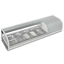 Marchia MSU150S 53" Refrigerated 5-Pan Sushi Display Case, Silver
