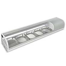 Marchia MSU170S 71" Refrigerated 5-Pan Sushi Display Case, Silver
