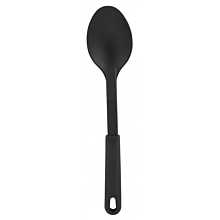 Winco NC-SS1 12" Black Nylon Solid Serving Spoon