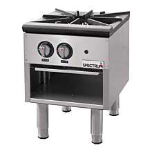 Winco NGSP-1 Spectrum Gas Stock Pot Stove with 1 Grate & Three-Ring Burners - 80,000 BTU