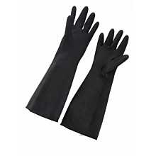 Winco NLG-1018 Black Natural Latex Gloves 18" Long