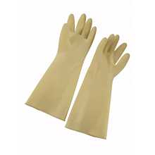 Winco NLG-816 16" Yellow Natural Latex Gloves
