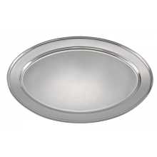 Winco OPL-18 Oval Stainless Steel Platter