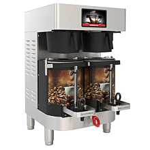 Grindmaster Commercial Coffee Equipment PBC-2W Double Coffee Brewer for 1.5 Gallon Warmer Shuttle with Stand - 240V