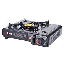 Winco PGS-1K Black Portable Gas Cooker with Brass Burner, Carrying Case - 9,500 BTU