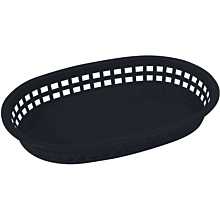 Winco PLB-K Black Oval Plastic Platter Basket