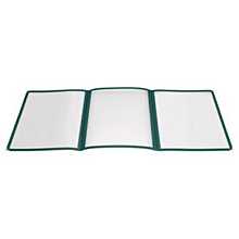Winco PMC-9G Single Pocket Menu Cover with Green Border