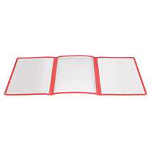 Winco PMC-9R Single Pocket Menu Cover with Red Border