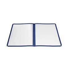 Winco PMCD-9B Double Panel Menu Cover with Blue Border