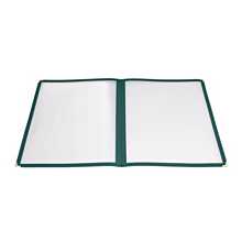 Winco PMCD-9G Double Panel Menu Cover with Green Border