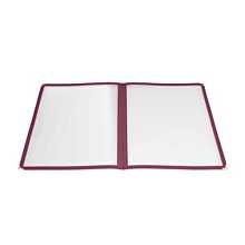 Winco PMCD-9U Double Panel Menu Cover with Burgundy Border
