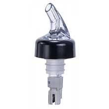 Winco PPA-200 2 oz. Clear Spout / White Tail Measured Liquor Pourer with Collar - 12/Pack