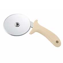 Winco PPC-4W 4" Pizza Cutter with White Polypropylene Handle