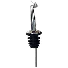 Winco PPM-4C Stainless Steel Tapered Liquor Pourer with Flip Cap - 12/Pack