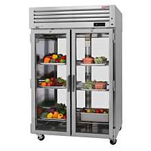 Turbo Air PRO-50R-GS-PT-N 52" Pro Series Pass-Thru Front Glass & Back Solid Door Two-Section Refrigerator - 54 Cu. Ft.