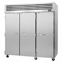 Turbo Air PRO-77R-N-AL 77" Pro Series Three Section Solid All Left Hinge Door Reach In Refrigerator - 67 Cu. Ft.