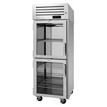 Turbo Air PRO-26-2H2-GS-PT-LR Pro Series 29" Pass-Thru Left-Hinged Front Half Glass & Right-Hinged Back Solid Door Heated Cabinet - 208V - 26 Cu. Ft.